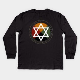 Golden Dawn Earth Symbol. Kids Long Sleeve T-Shirt